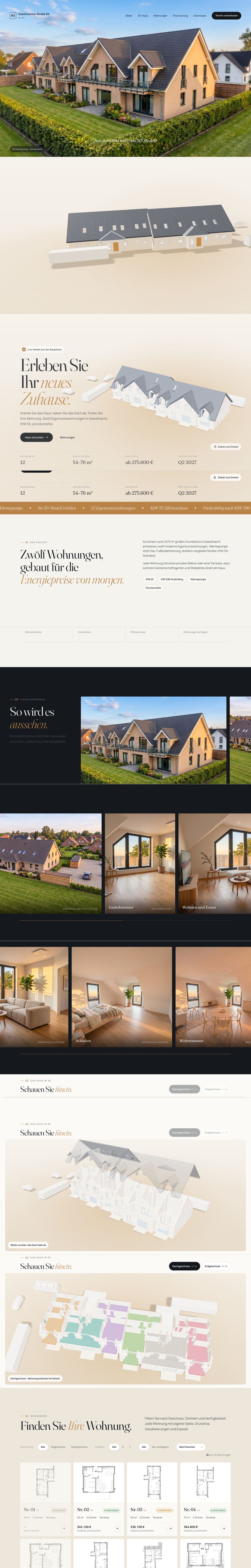 Beispiel Projektwebsite mit 3D